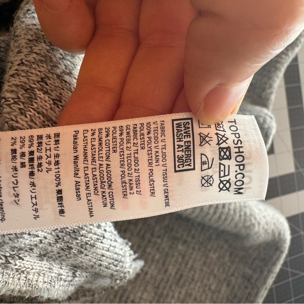 Topshop Light Gray Textured Knit Top - Picture 15 of 15